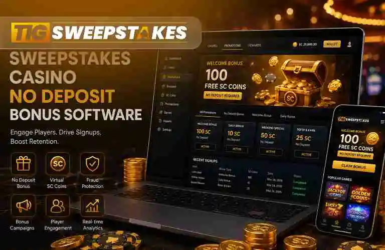 Sweepstakes Casino No Deposit Bonus Software